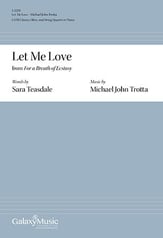 For a Breath of Ecstasy: 7. Let Me Love SATB choral sheet music cover